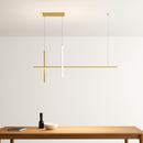 Modern minimalist dimmable black LED chandelier