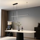 Modern minimalist dimmable black LED chandelier