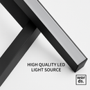 Modern minimalist dimmable black LED chandelier