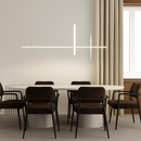 Modern minimalist dimmable black LED chandelier