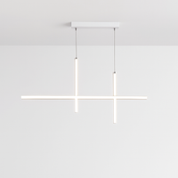 Modern minimalist dimmable black LED chandelier