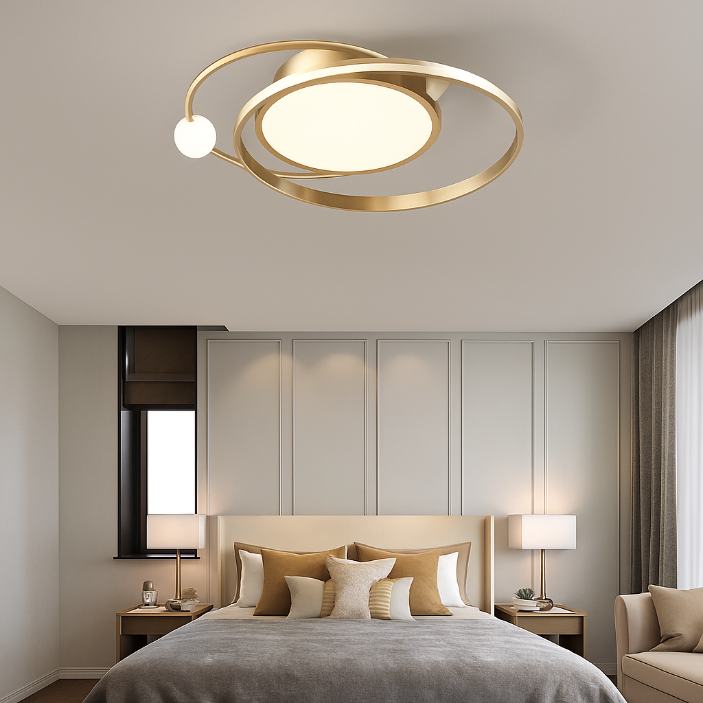 Modern LED ceiling light, minimalist dimmable chandelier for bedroom, kitchen, study