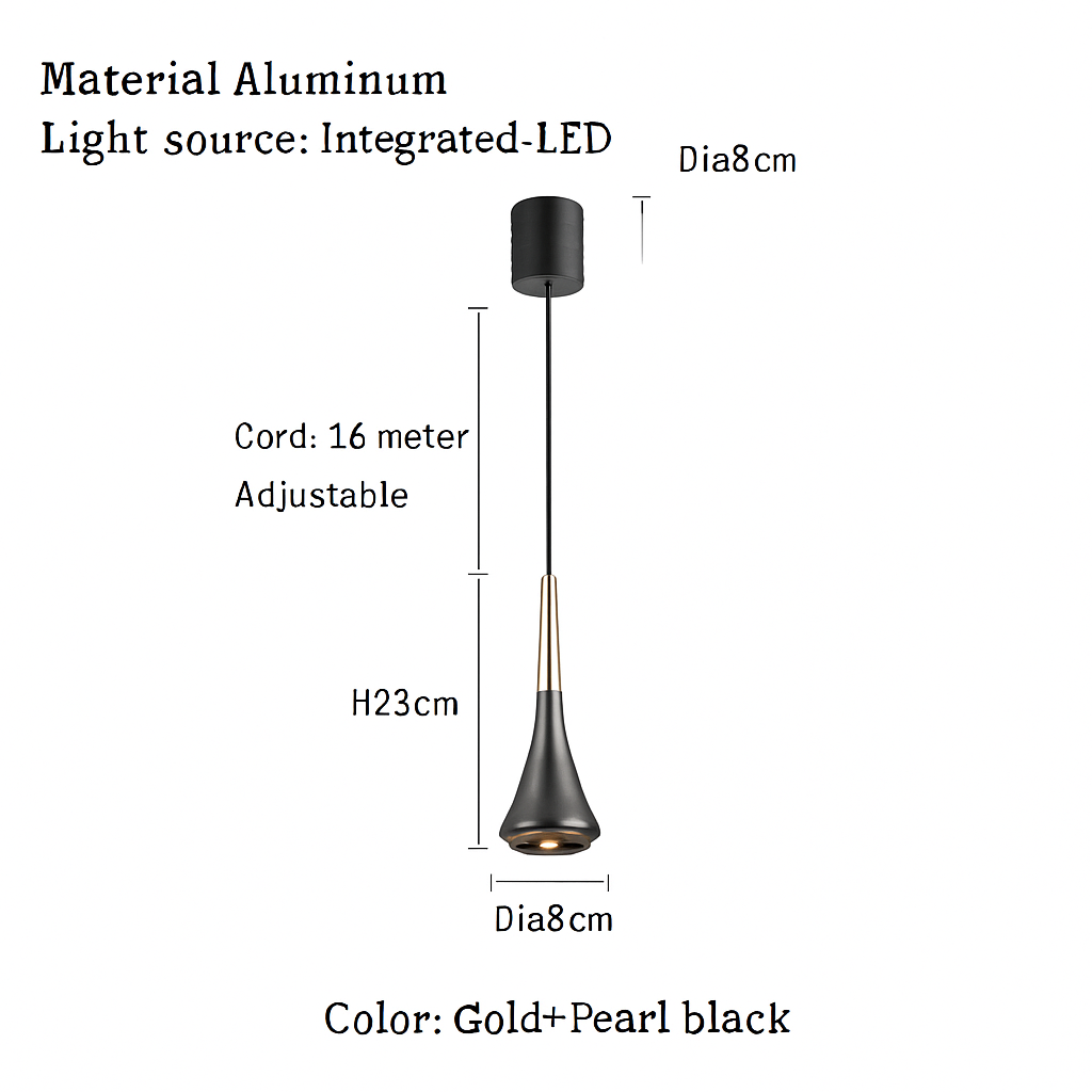 Nordic LED anti-glare dimmable aluminium chandelier