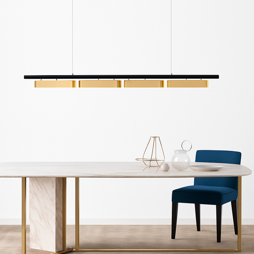 Modern minimalist long restaurant chandelier - vue 3 sur 7
