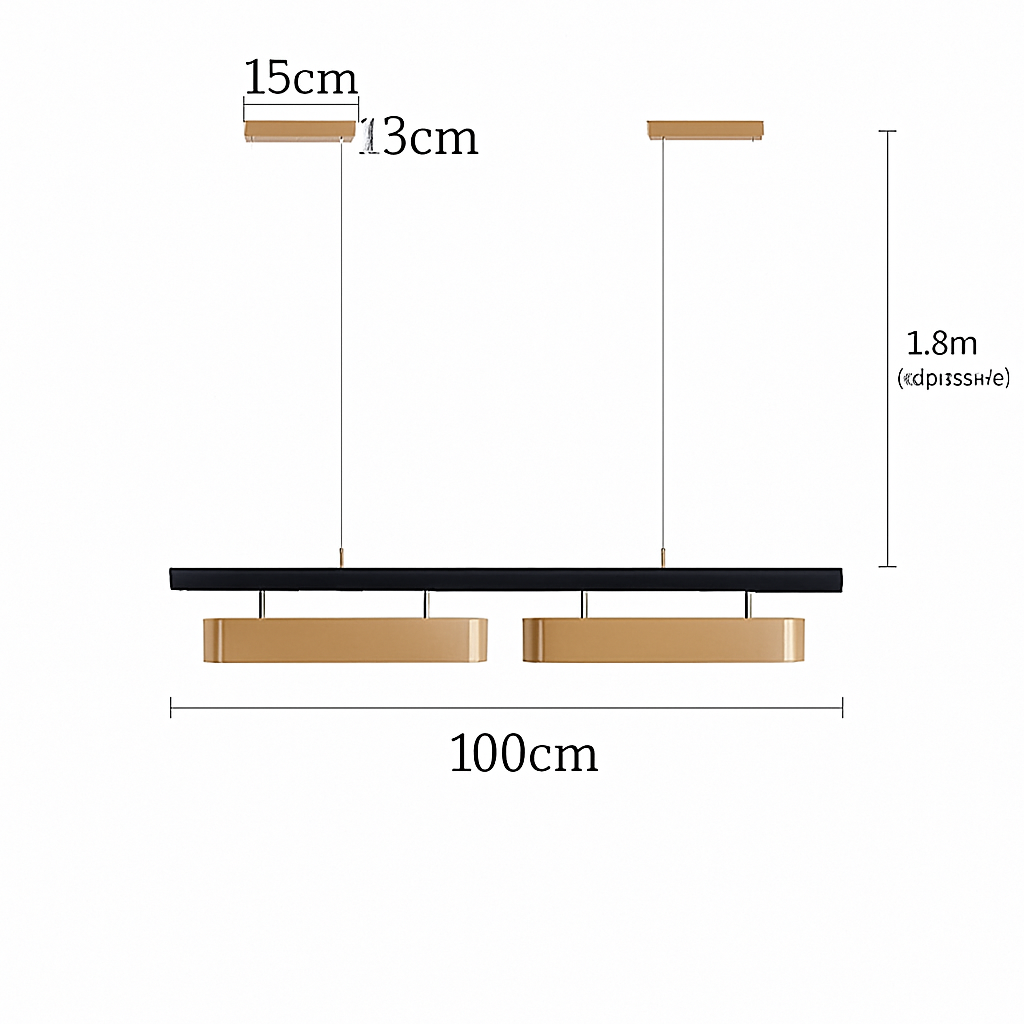 Modern minimalist long restaurant chandelier