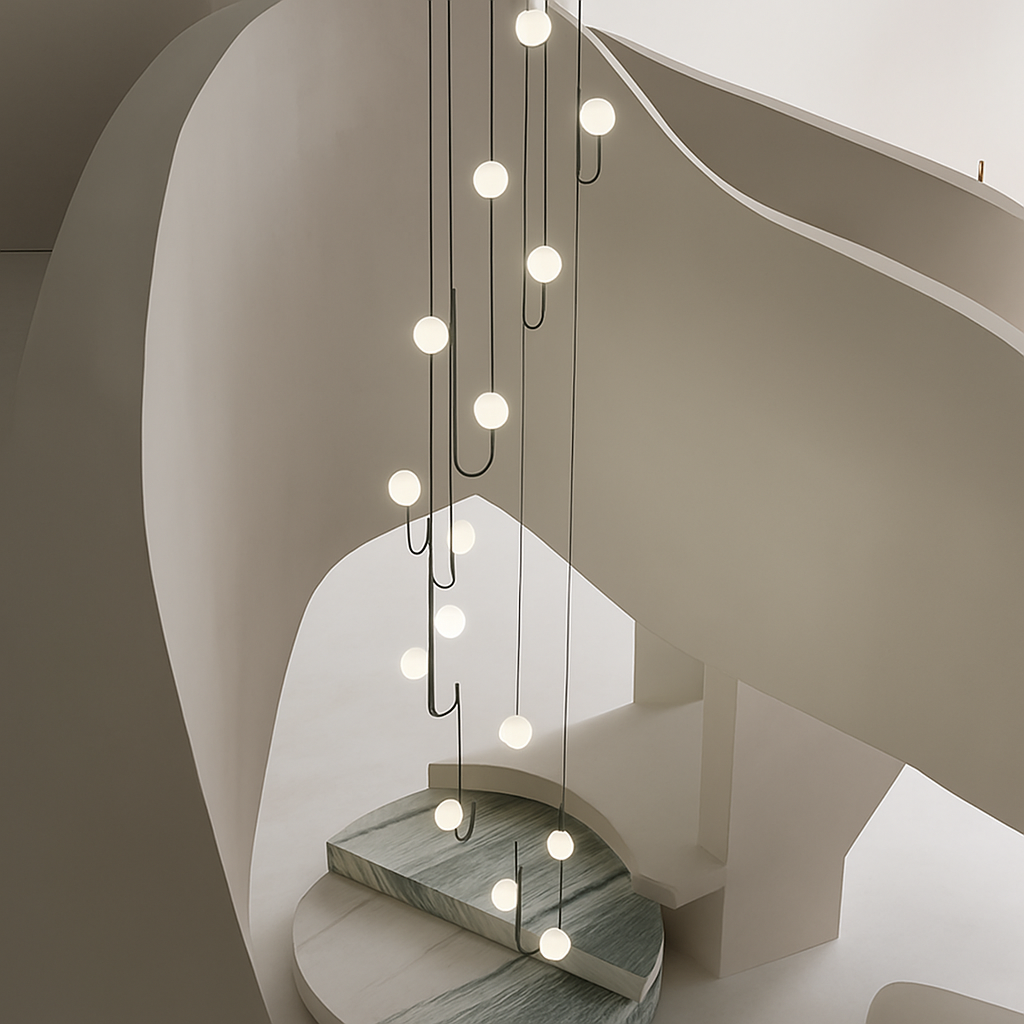 Modern designer chandelier with creative LED lighting
