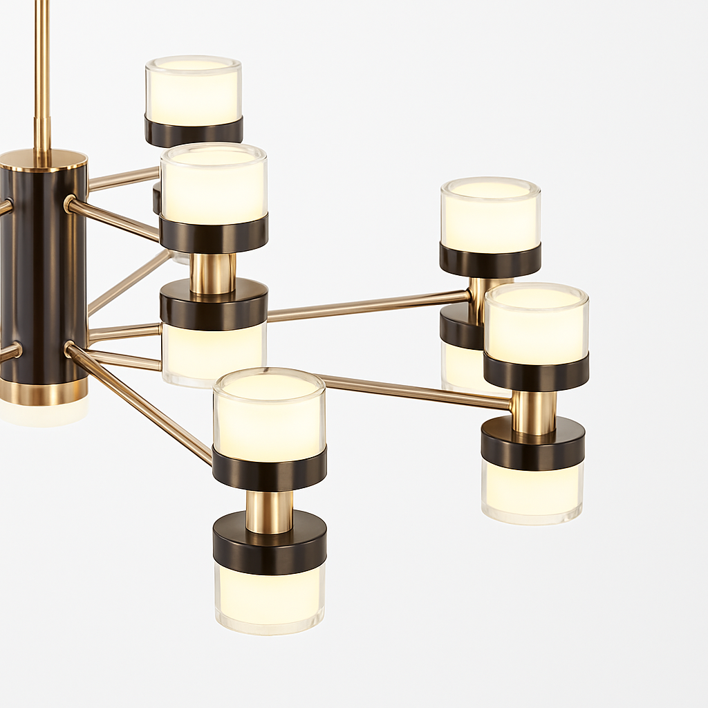 Premium modern chandelier with remote control and dimming - vue 6 sur 11
