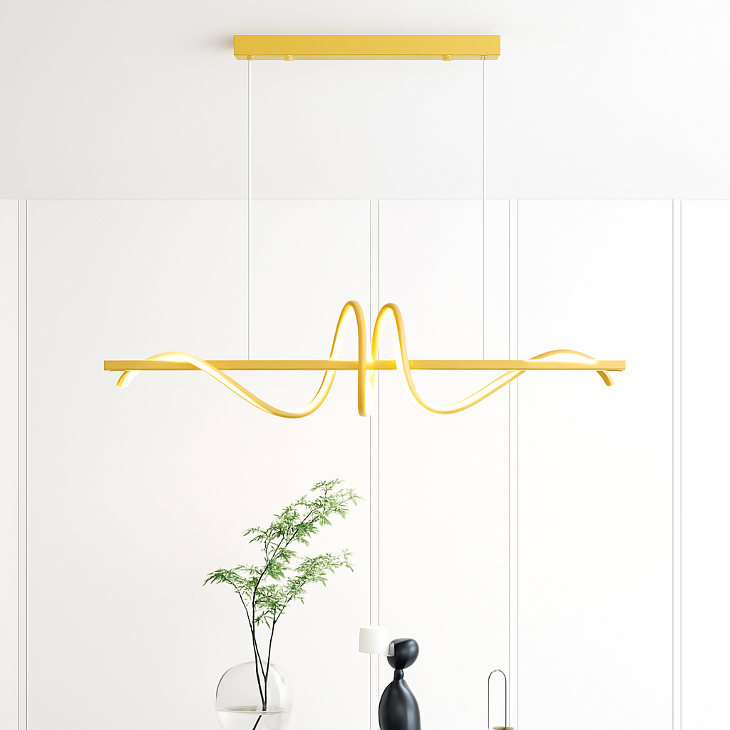 Modern rotating LED chandelier with long-range remote control