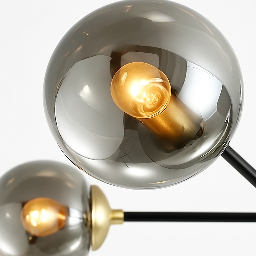 Modern LED pendant chandelier with simple suspension and contemporary lighting design - vue 5 sur 15
