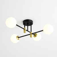 Modern LED pendant chandelier with simple suspension and contemporary lighting design