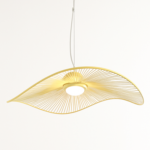 Nordic LED acrylic chandelier with postmodern wave design - vue 2 sur 11