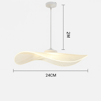 Nordic LED acrylic chandelier with postmodern wave design
