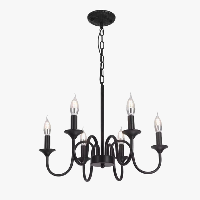 Classic rustic iron chandelier for indoor decor