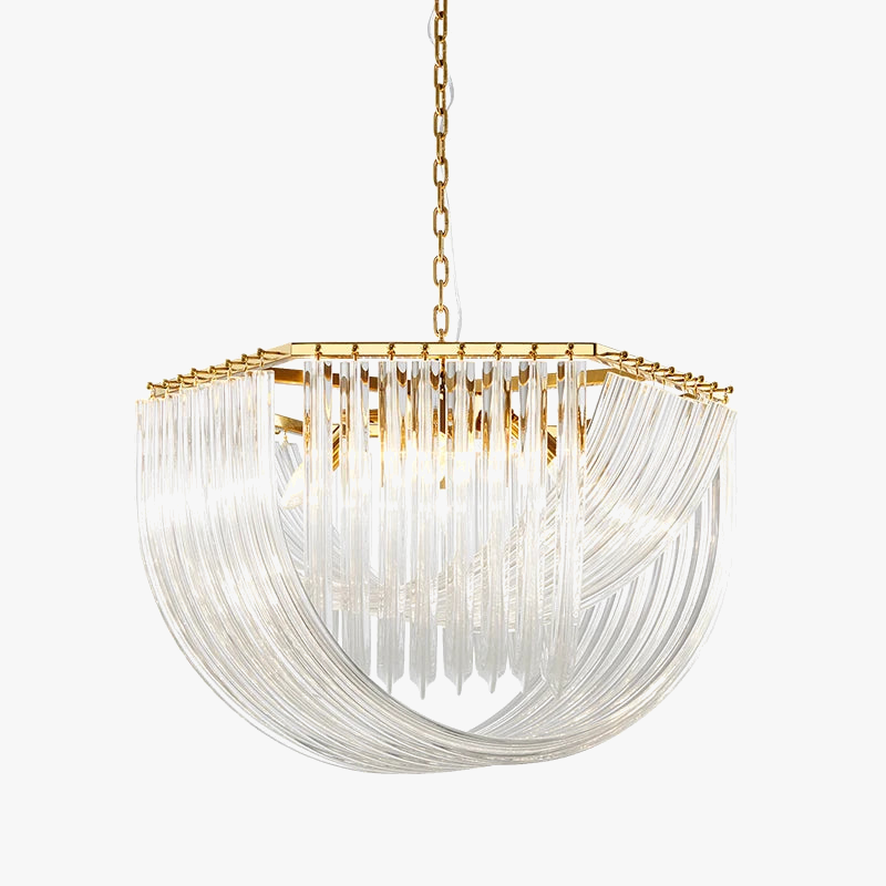 Contemporary chrome and silver hanging chandelier for modern lighting