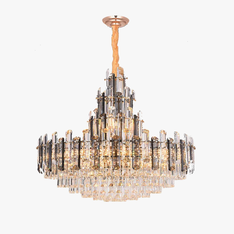 Modern dimmable crystal pendant chandelier