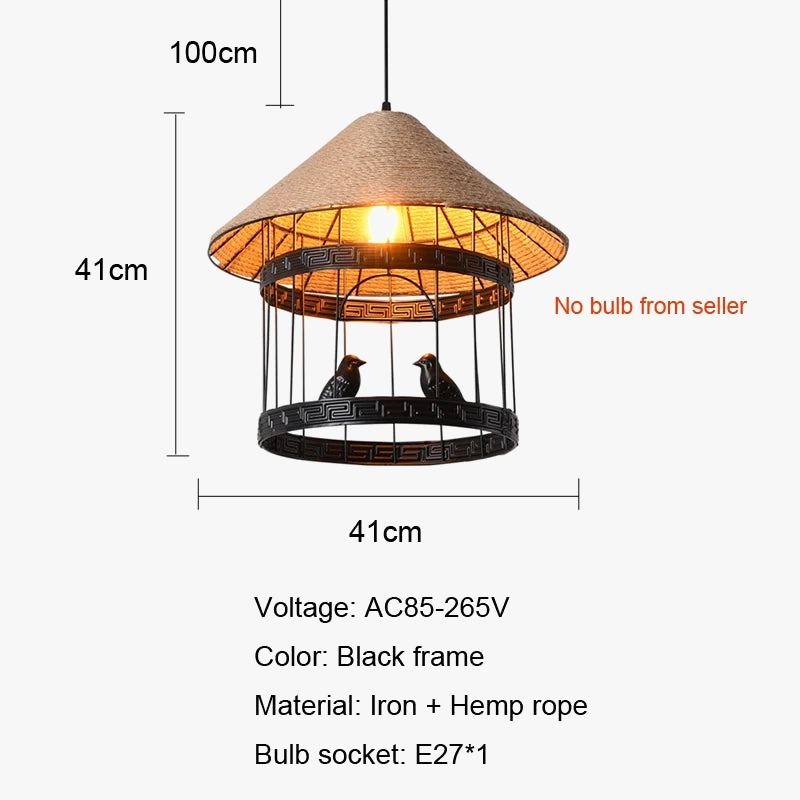 Industrial loft bird cage pendant light