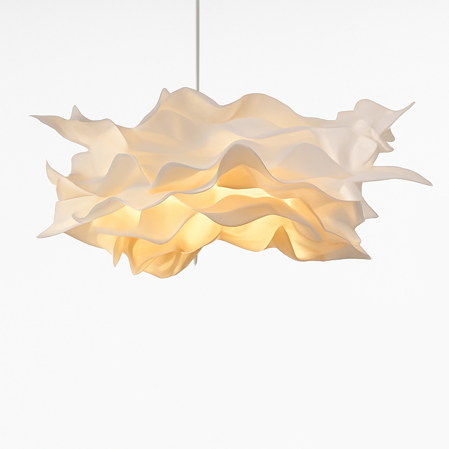White paper flower design chandelier