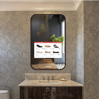 android touch smart mirror with led screen 2024