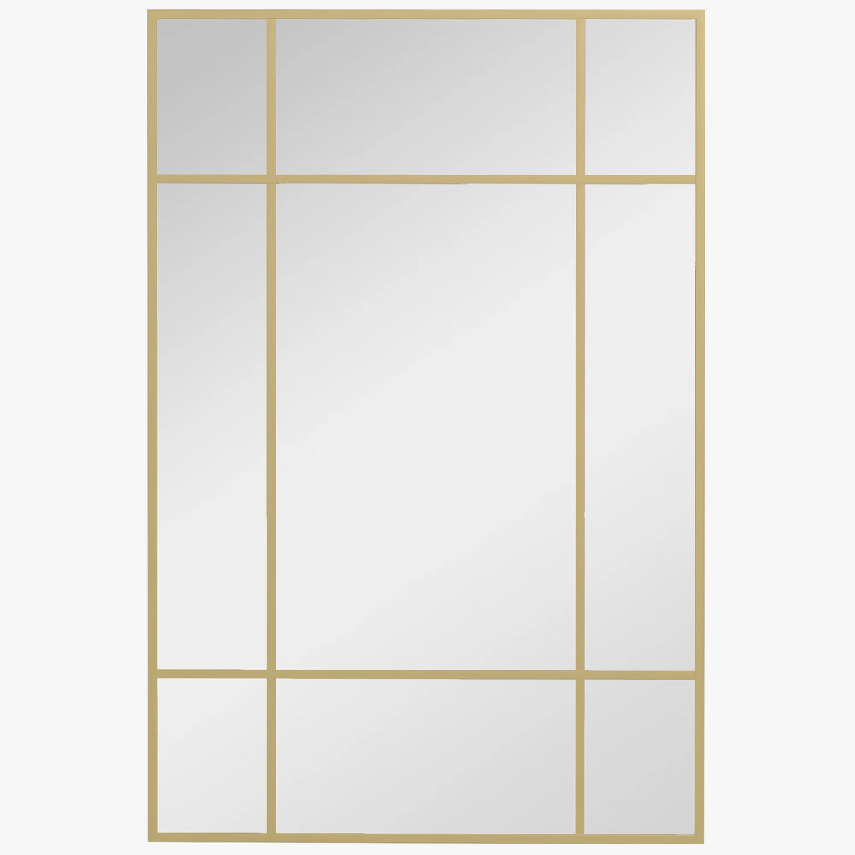 rectangular wall mirror with elegant metal frame