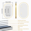 smart oval anti-fog mirror with adjustable LED lighting