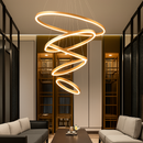 Modern LED ring pendant chandelier for living room, dining room, staircase or cottage