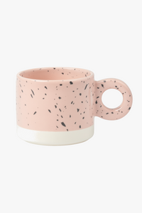 Ceramic mug with splashed ink design 280ml