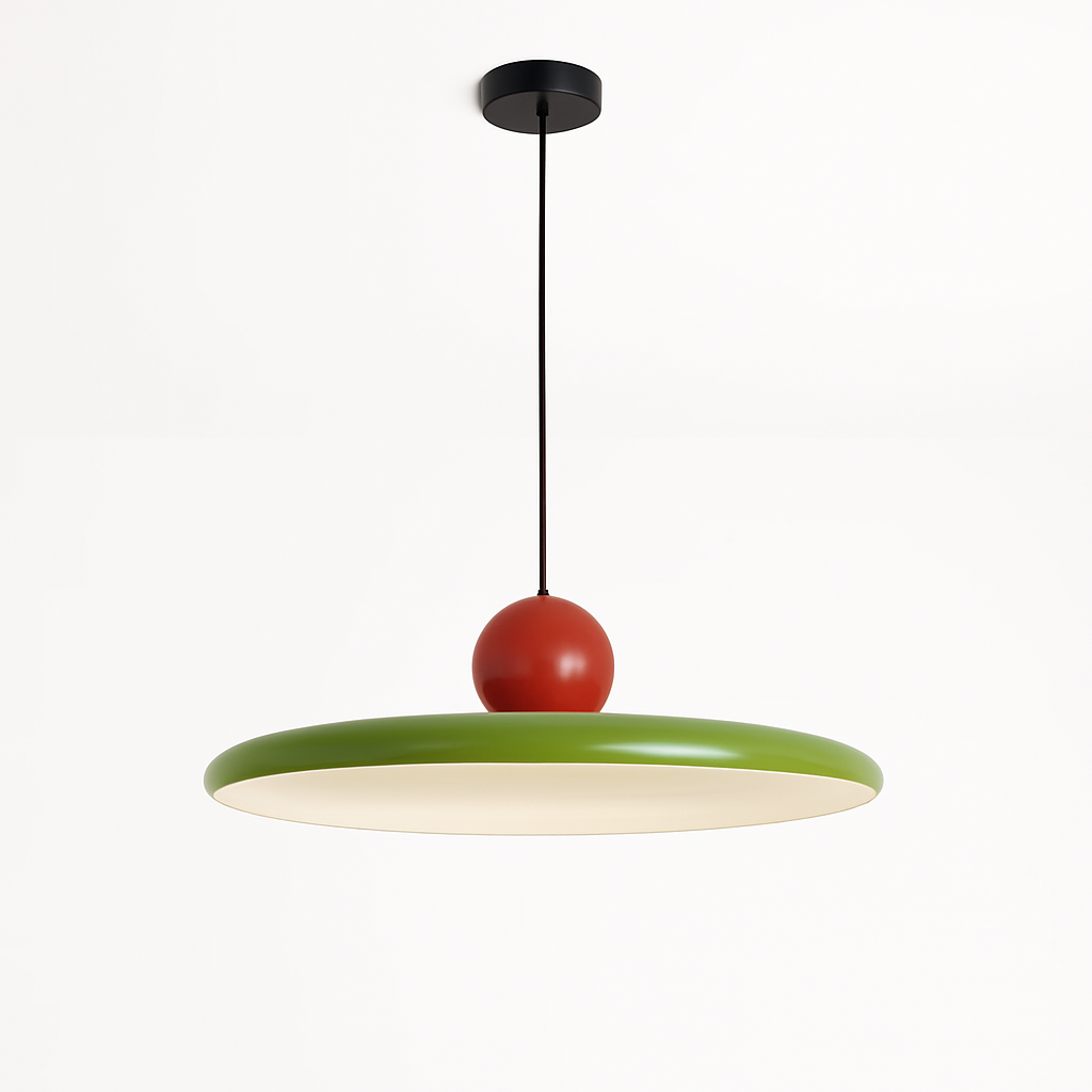 Nordic LED pendant light flying saucer cream design for living room, bedroom, restaurant, hotel