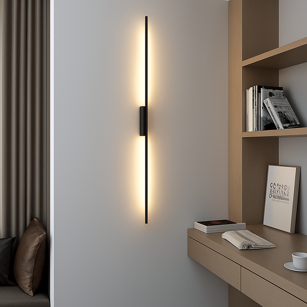 Nordic black LED wall light for bedroom and living room, indoor wall lamp, modern home decor AC110-220V