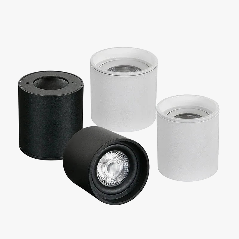 New dimmable cylindrical LED spotlights for indoor lighting