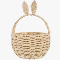 Easter egg hunt basket with toys and candy for baby