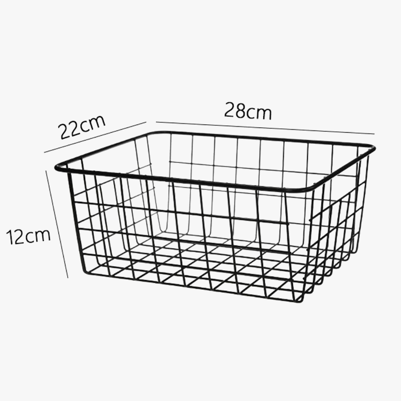 Metal storage basket for organising your spaces