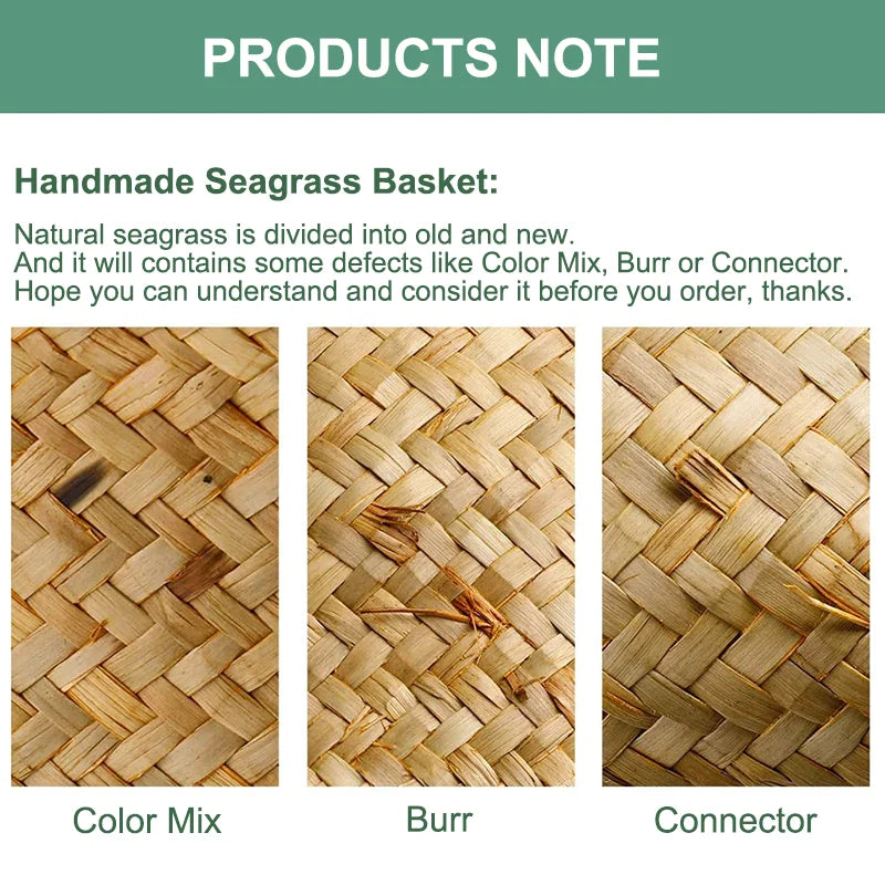 foldable wicker storage basket for toys and laundry