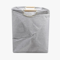large capacity foldable storage basket with handle