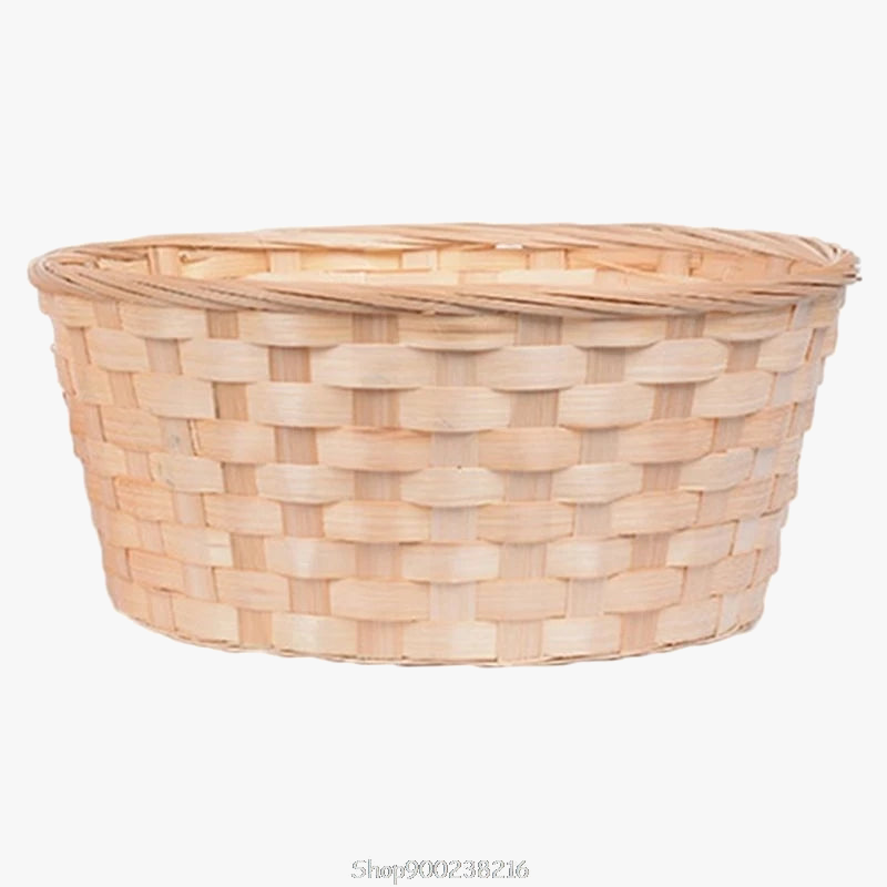 woven bamboo basket for bread and snacks