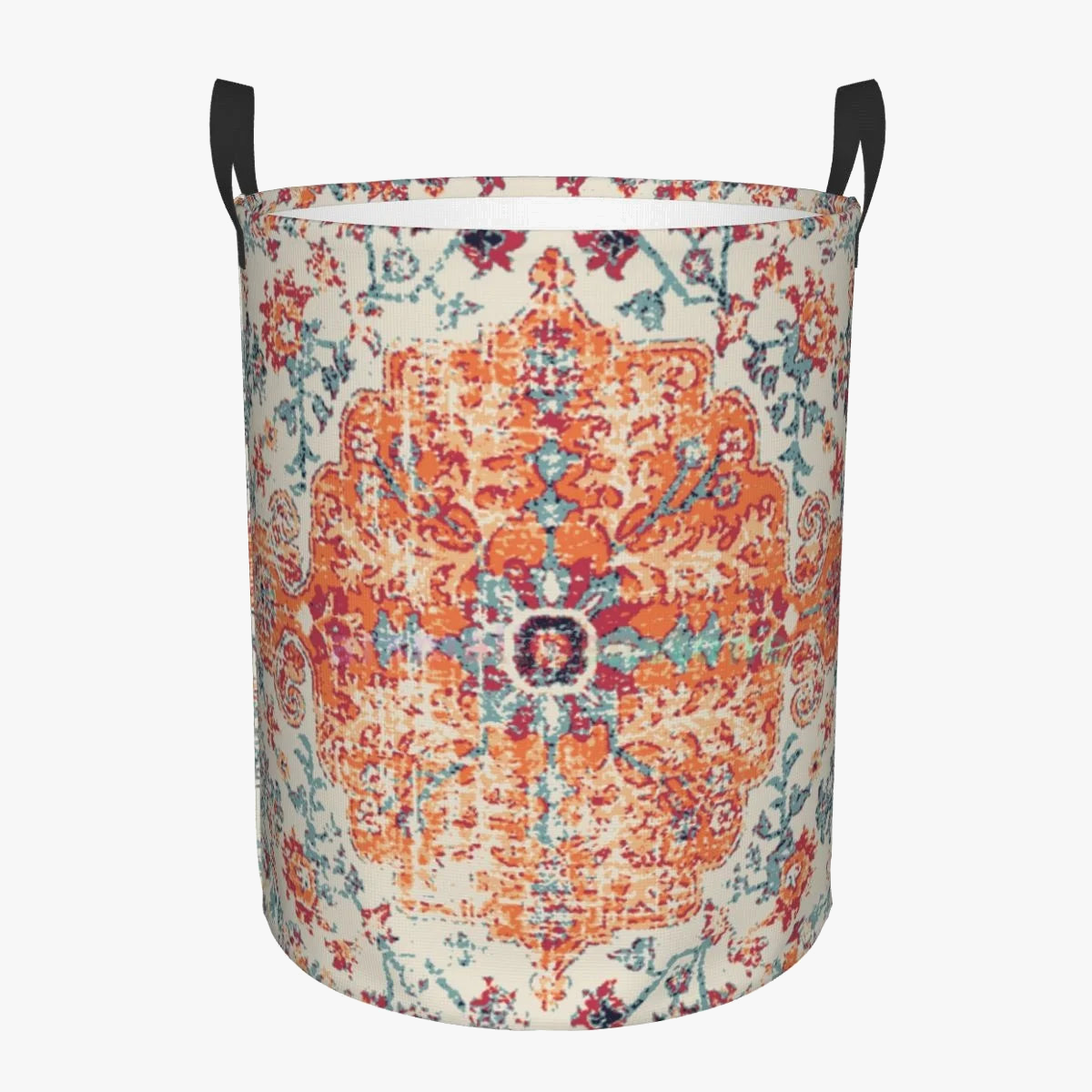 boho terracotta laundry basket for versatile storage