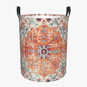 boho terracotta laundry basket for versatile storage