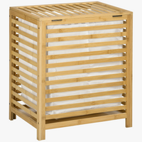natural bamboo laundry basket capacity 55 liters