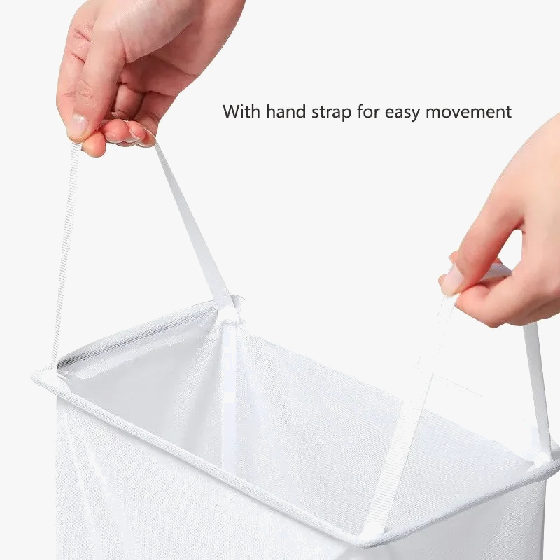 wall-mounted laundry basket without perforation in plain fabric