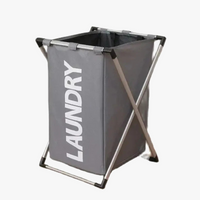 Foldable and waterproof laundry basket for versatile storage