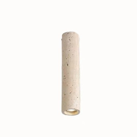 Cylindrical natural stone ceiling light