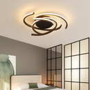LED designer ceiling light with intertwined semi-circles Dilia