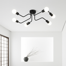 Designer LED ceiling light with multiple arms