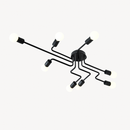 Designer LED ceiling light with multiple arms