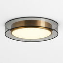 Modern gold LED ceiling light with disc loft design