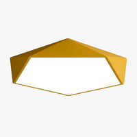 Colored geometric LED design ceiling light
