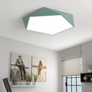Colored geometric LED design ceiling light