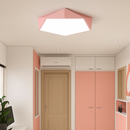 Colored geometric LED design ceiling light