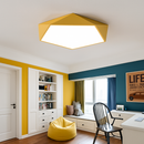 Colored geometric LED design ceiling light
