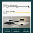 Round designer ceiling light in metal and glass