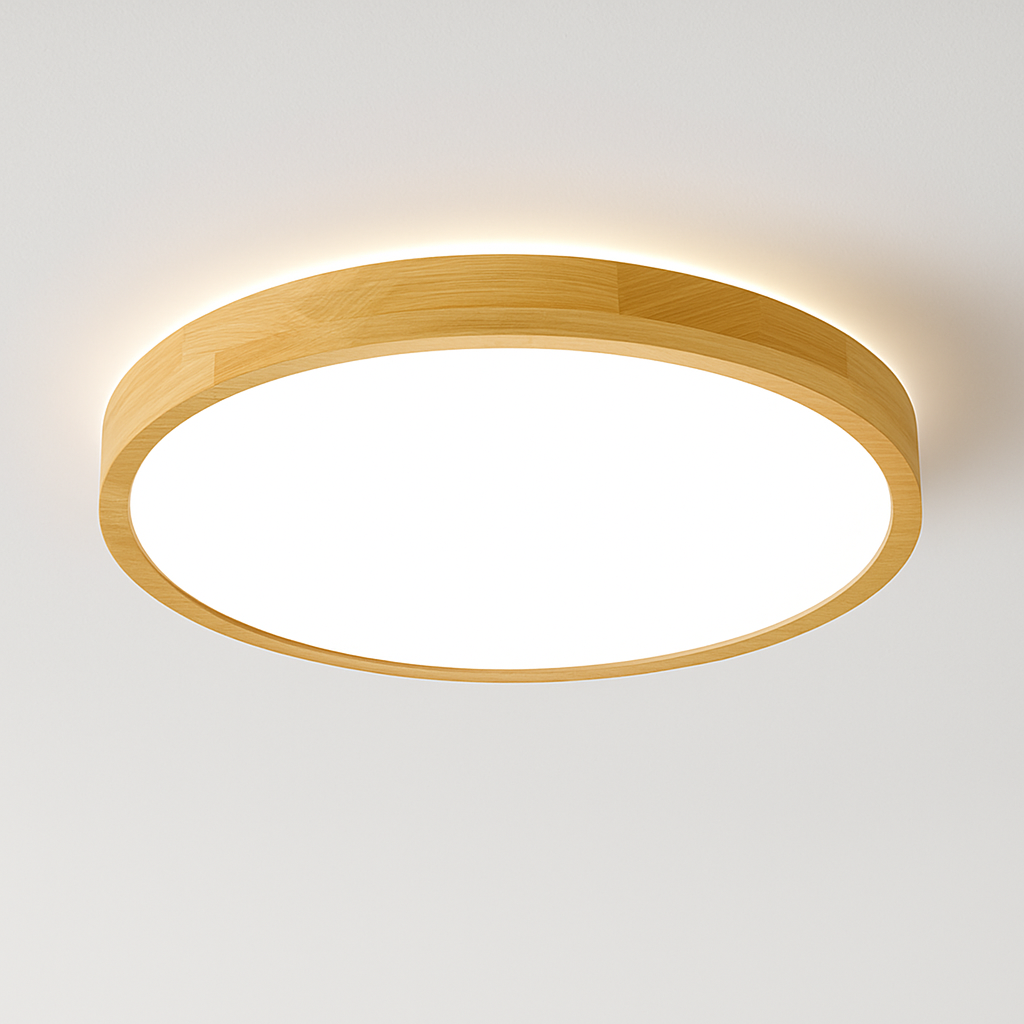 Wooden LED ceiling light (various shapes) - vue 11 sur 15